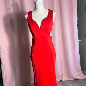 Red formal dress
